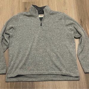 Wrangler Authentics Men's Gray Quarter-Zip Sweater size XL
